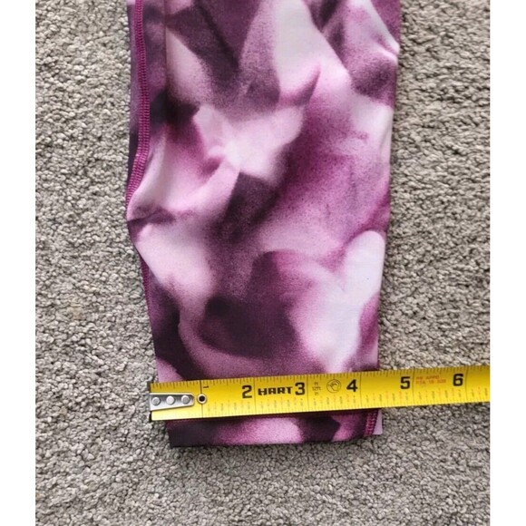 Lululemon Wunder Under Purple Abstract Flower Print High rise 7/8 legging Size 6 - Picture 5 of 9